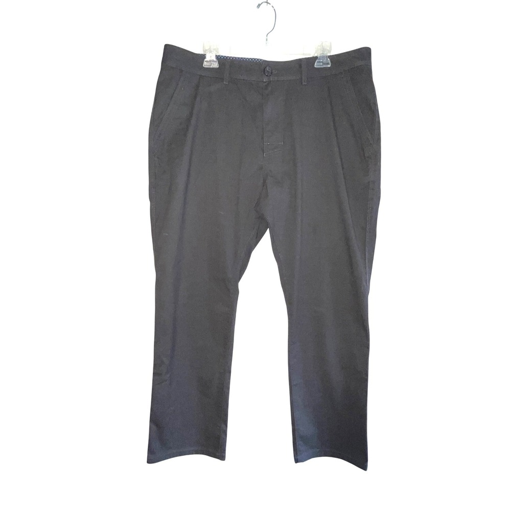Prana‎ Mens Straight Fit Pants Charcoal Gray Size 38 Organic Cotton Outdoor